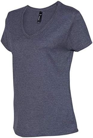 Hanes Nano-T® ženska majica V-izrez 2xl hather charcoal