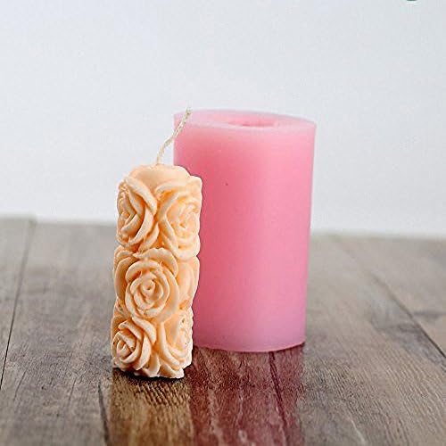 Kalup za rožilo - moldfun cilindrični ružin silikonski kalup za ručno radno sapun, bomba za