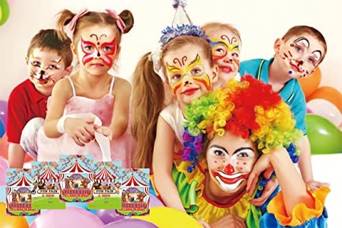 Apline 20pcs Karneval Cirkus Rođendana za rođendanu, karnevalske krugove pozivnice za karnevalske cirkuske ukrase