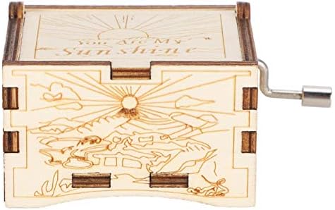 Jeanoko poklon glazbena kutija 6,4 x 4cm Wood božićna muzička kutija rezbarenje muzičke kutije