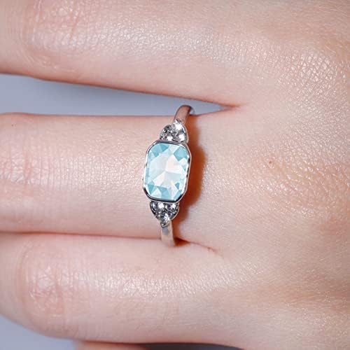 2023 Novi plavi prsten angažiran modni svijetli cirkon zvonični okrugli nakit za žene nakit nebeski