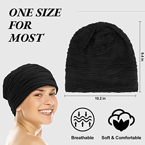 Senker Fashion Women beanies šešir 2 Pakovanje, Hemo pokrivala za glavu rak Hemo kape Slouchy Beanie za žene muškarce