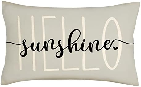 Četvrta emocija Hello Sunshine jastuk za sunčanje Površina siva lumbalna jastuka Proljeće Ljetni ukrasi Kauč za
