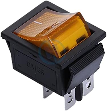 AMSH uključen zasun za zatvaranje prekidača prekidač 4 pin DPST sa svjetlom 16a 250VAC 20A 125VAC KCD2