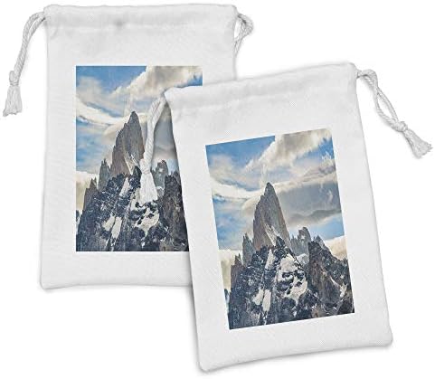 Lunarna argentinska torba za tkaninu 2, patagonian ande doser pejzaž sa Fitz Roy planinom u provinciji Santa