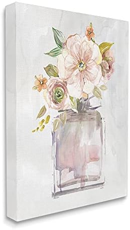 Stupell Industries Charming Cottage Florals u modnoj bočici mirisa, dizajnirao Carol Robinson Canvas Wall Art,