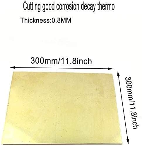 ZHENGYYUU Mesingana ploča bakarna folija H62 Mesingana ploča industrija DIY eksperiment ploča Debljina 0,8 Mm,