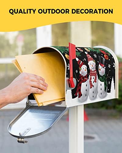 Black Snowman Mailbox Cover - Proljeće Ljeto Jesen Zima Magnetic Mailbox Covers dekor dodatna oprema za vanjski
