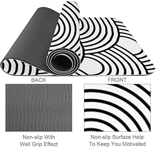 Apstraktni krugovi Extra Thick Yoga Mat - Eco Friendly Non - slip Vježba & fitnes Mat Vježba