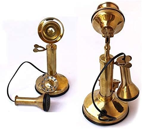 Vintique Mesing telefon Dekorativni mali palica za svijeće Telefon Mesiss Finish Rotacijsko biranje Vintage
