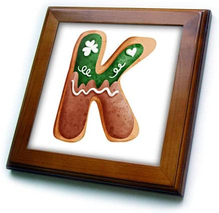 3drose slatka St Patricks dan Slika kolačića Monogram početne K-Framed Tiles
