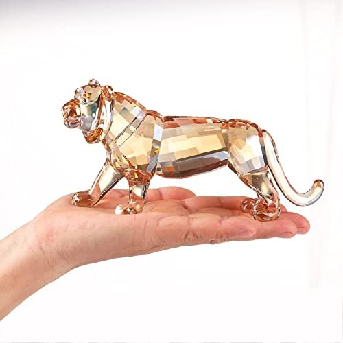 Crystal Tiger Figurine Životinje Craft Home Decor ukrasi Kolekcionarski rođendan Novogodišnji pokloni