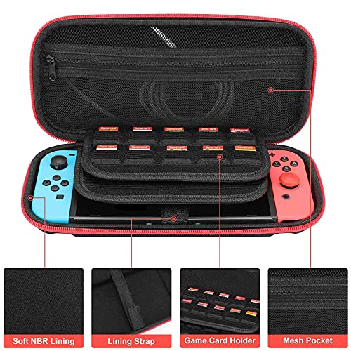 Kutija za skladištenje prskanja boje u boji za Switch Game Console i dodatnu opremu ,putna torba za nošenje torba za igru