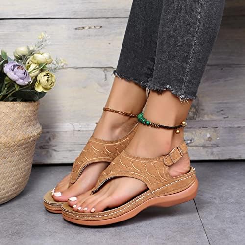 Sandale za žene za žene Ljetne dame Solicine boje Flip-Flops Premium gumene jedinice casual clip sandale