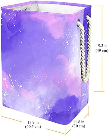 Vodenokolor Purple Starry Night Praonica rublja Pravokutni organizator Sklopi za Unisex za odrasle,