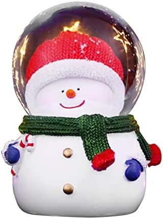 Resin Lighted Božić Globus dekor, Glitter Božić Kristalna lopta delikatna boja mijenja svjetlo za uređenje