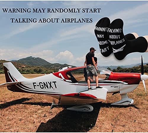 2pairs Funny Airplane RC pilot leteći poklon upozorenje može nasumično početi razgovarati o čarapama aviona