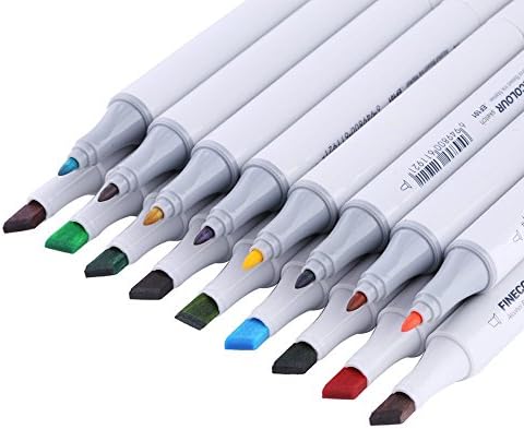 Yosoo Basic 24 Color Sets FineColour Sketch marker na bazi alkohola na bazi fine tačke i široki dletiv 24-komadni umjetnički markeri za crtanje modnog crtanog dizajna itd.