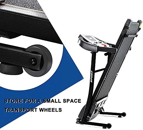 Treadmill nagib Workout Električna pješačka traka za staze preklopna traka za hodanje u zatvorenom hodanju za trčanje i hodanje vježbe jogging