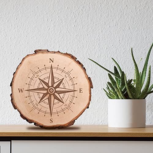 CREATCABIN Compass prirodna okrugla drvena kriška Nesušeni Rustikalni drveni krugovi diskovi list