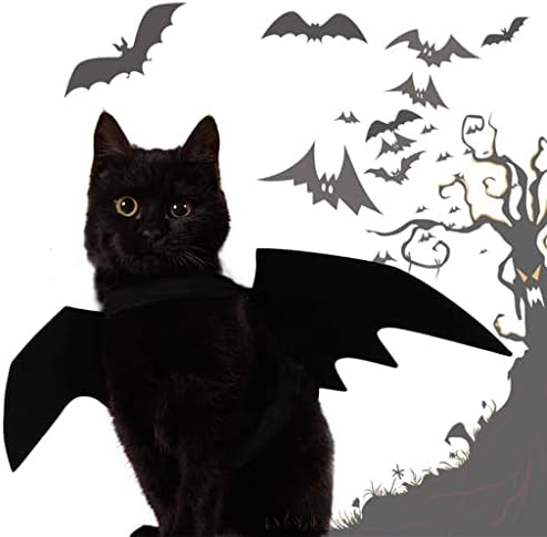 Pet Halloween Kostim Mačka Crna Krila Šišmiša Štene Obući Kostim Ukras Koristan Dizajn