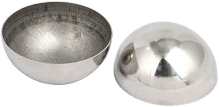 X-Dree Dekorativne hemisfere od nehrđajućeg čelika 89mm dia 1mm debljina 2pcs (Escalera 304 hemisferio