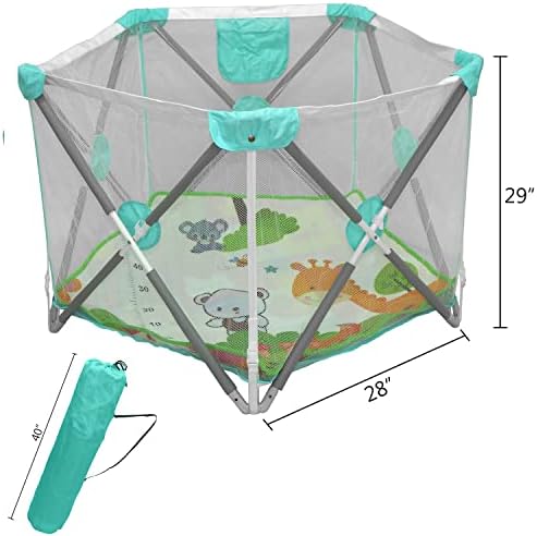 XKMT-Baby Tiffany Blue Pentagon sigurnosna ograda za igru prenosiva sklopiva mrežasta Igraonica dojenčad Baby