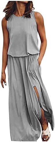 Cucuham haljine za žene 2023 casual moda čvrsta boja seksi tanka leđa bez rukava bez rukava bez rukava