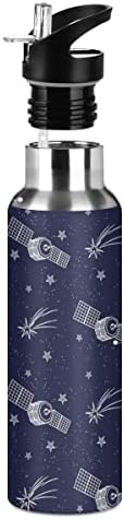 Space satelitske boce za vodu Termos sa slamnim poklopcem za dječje dječake djevojke, 600 ml,