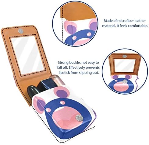 ORYUEKAN Mini torba za šminkanje sa ogledalom, torbica za kvačilo od umjetne kože, kućište za usne iz crtića