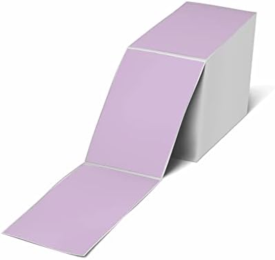 Paket Mint Purple Fanfold termalne naljepnice - vodootporne naljepnice za otpremu 4x6 inča