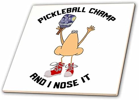 3drose slatka Funny nos Man Pickleball šampion Pun i nos IT Sport-pločice