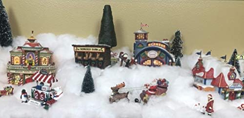 Proslavite praznik Božić lažni dekor za snijeg - pamuk poput Pahuljastog zatvorenog snijega - umjetni snijeg za plašt Selo ili set rođenja, plameno otporne deke za Božićnu dekoraciju