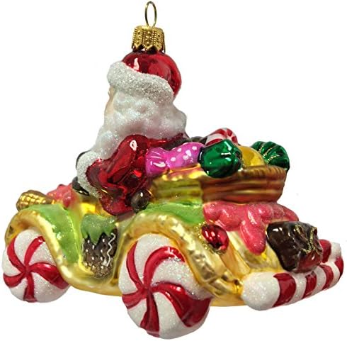 Santa Claus jaše u Candy Desert automobil poljski staklo Božić drvo ukras