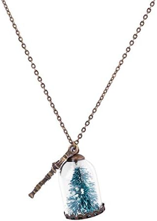VALICLUD božićno drvce u staklenoj kupoli ogrlica LED ključ privjesak Choker lanac vrata u nakitu