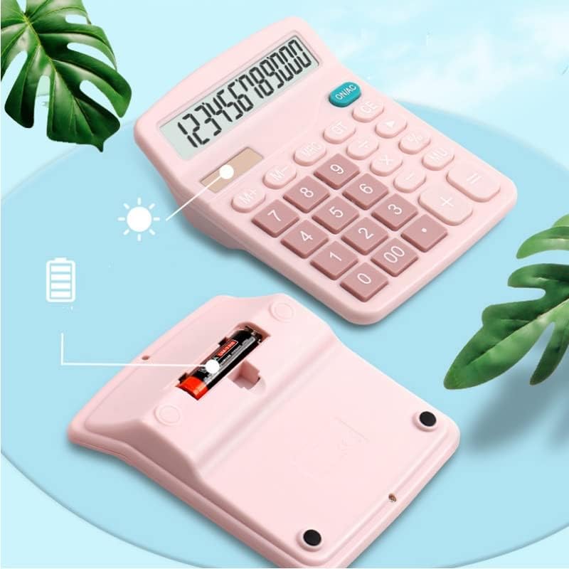 MJWDP Blue Pink 12-znamenkasti solni kalkulator Veliki veliki gumbi Financijski poslovni računovodstveni