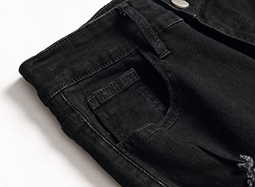 Lanscadran muški mršavi kroj poderani rastezljivi modni Denim džins pantalone
