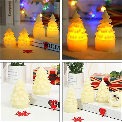 1 Set 2 kom božićna jelka dekorativna elektronska sveća lampe Kućni dekor za proslavu zabave