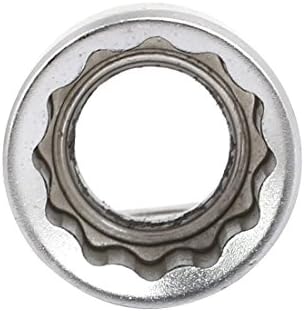 Aexit 1/2-inčni kvadratni ručni pogon alata 15mm 12-tačka plitka udarna utičnica srebrni ton