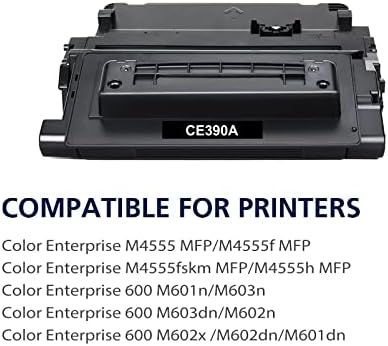 Ce390a 90a Crni Toner 2 zamjena paketa za HP 90A CE390A 90X CE390X za HP Enterprise 600 M601