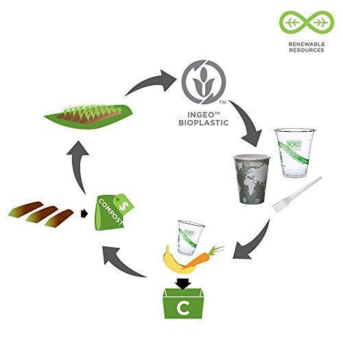 Eko-proizvodi EP-RC12 Plastika na biljnoj bazi pravougaona Obnovljiva i Kompostabilna posuda sa