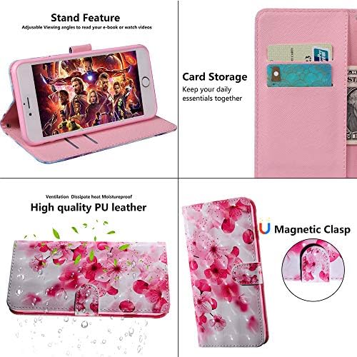 Emaxeler Samsung S20 FE 5G Case 3D Full Moderan Premium PU Koža novčanik Flip Magnetic zaštitni poklopac sa kartice slota držač stalak za Galaxy S20 Lite / Galaxy S20 FE 5G Cherry Blossoms BX.