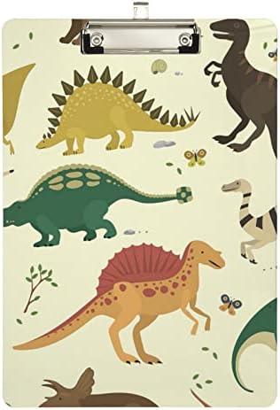 Dinosaur Vintage boja uzorak 9 x 12.5 plastike suho brisanje folder sa Low profile Clip ploče pravne veličine