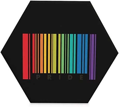 LGBT Pride barkod keramički podmetač Šesterokutni zanati podmetači za poklon za zaštitu kućnih stolova