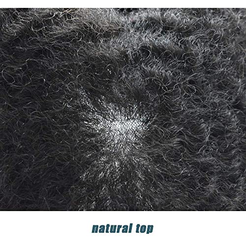 Afro Tupee za crne muškarce Real Human Hair Systems Full Swiss Lace Toupee for Black Men 8x10 Inch Hair