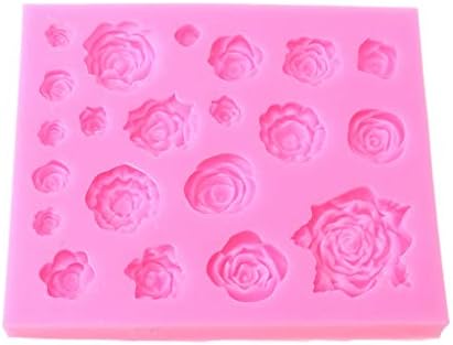 21 šupljina ruže kolekcija Fondant Candy silikonski kalup za DIY Sugarcraft torta dekoracija Cupcake Topper