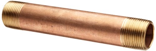 Merit mesing-2012-200 priključak za cijevi od crvenog mesinga, bradavica, raspored 40 bešavnih, 3/4 NPT