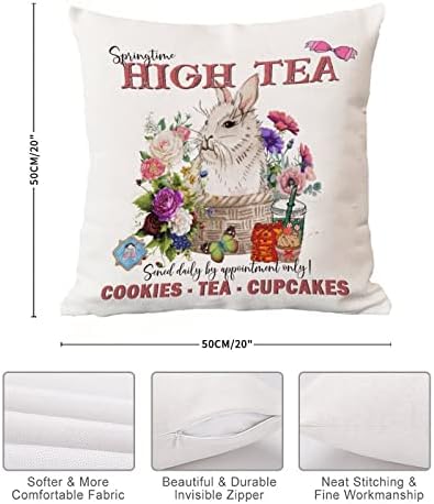 Isusov dekor cvjetni bacanje jastuk za bacanje Uskršnji crtani zeko Visoki čaj Jastuk za čaj