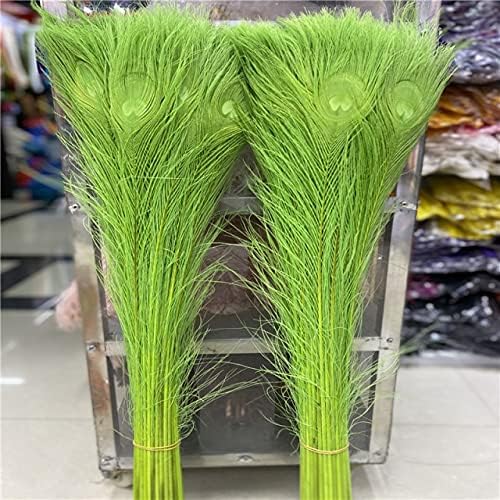 Pumcraft pero za zanat 100kom / lot prirodno zeleno paunovo perje 80-90cm dodatna oprema vjenčanje karnevalska