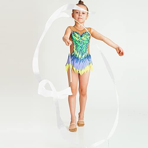 LUTER 2pcs trake za gimnastiku, 78.7 Inch White Dance trake Dancer Wand Dancing Ribbon Streamers za djecu